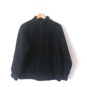 Lands' End Quarter-Zip Black Fleece